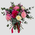 Bouquet with 10 Ecuador Roses in shades of Pink