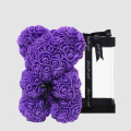 Rose Bear 25cm Purple