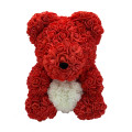 ROSE BEAR WITH HEART 40cm - Red