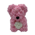 ROSE BEAR WITH HEART 25cm - Pink